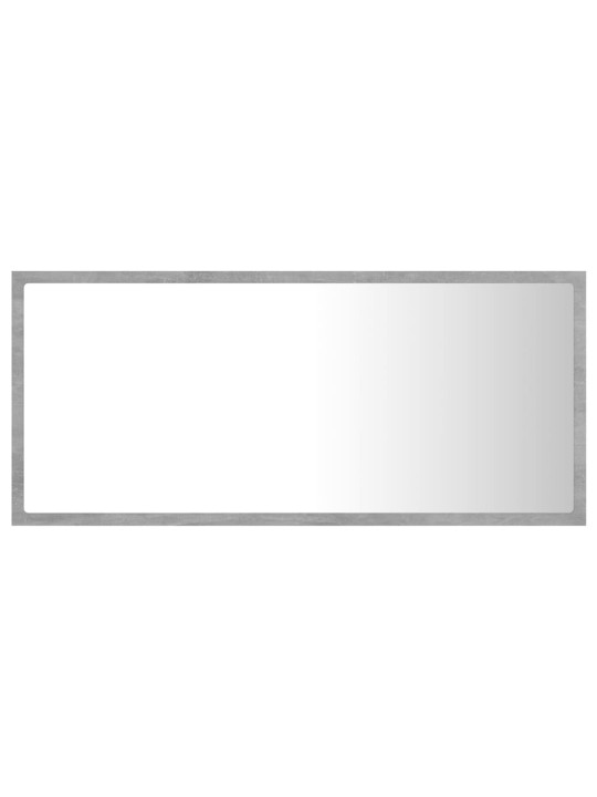 LED vannitoa peeglikapp, betoonhall, 90x8,5x37 cm, akrüül