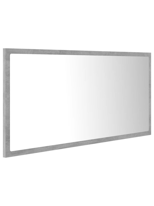 LED vannitoa peeglikapp, betoonhall, 90x8,5x37 cm, akrüül