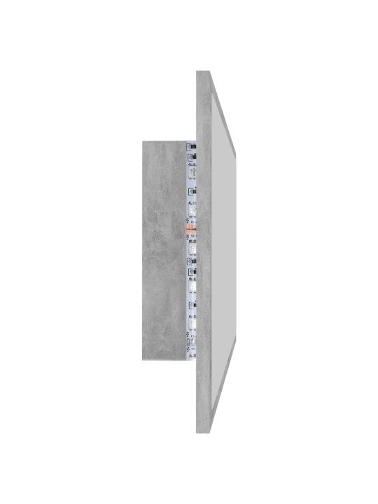 LED vannitoa peeglikapp, betoonhall, 90x8,5x37 cm, akrüül
