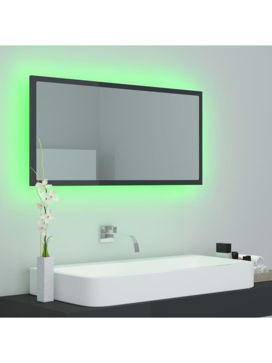 LED vannitoa peeglikapp, hall, 90x8,5x37 cm, akrüül