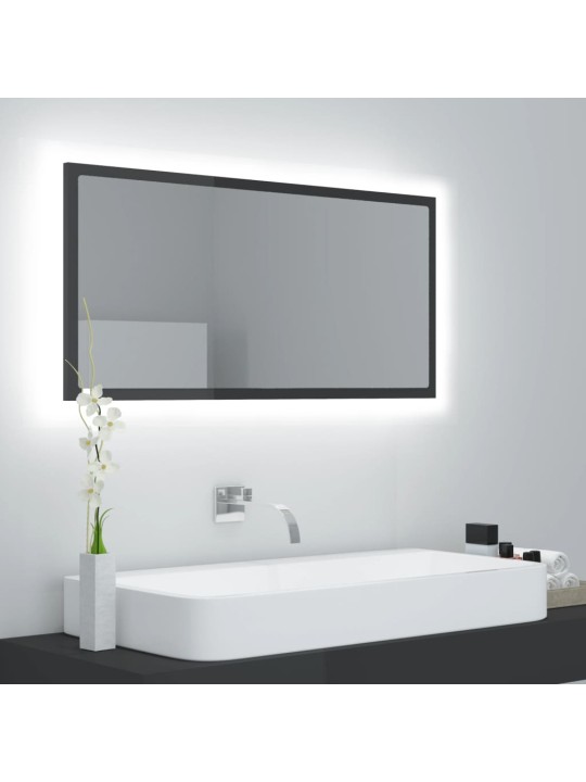 LED vannitoa peeglikapp, hall, 90x8,5x37 cm, akrüül