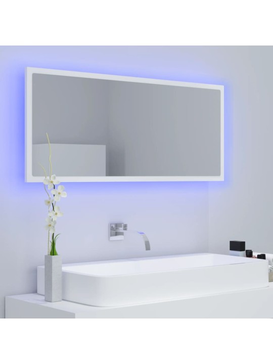 LED vannitoa peeglikapp, valge, 100x8,5x37 cm, akrüül