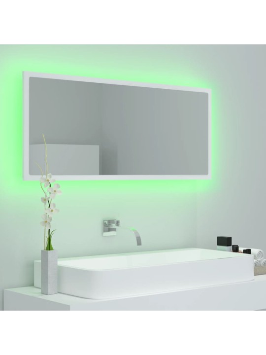 LED vannitoa peeglikapp, valge, 100x8,5x37 cm, akrüül