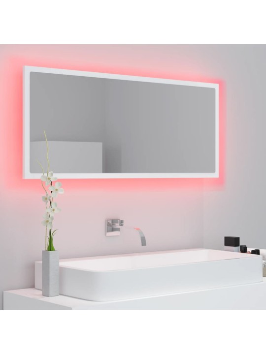 LED vannitoa peeglikapp, valge, 100x8,5x37 cm, akrüül