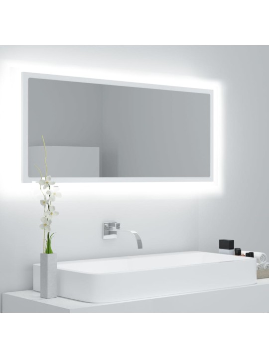 LED vannitoa peeglikapp, valge, 100x8,5x37 cm, akrüül