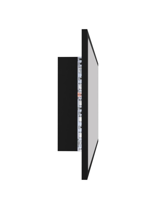 Led vannitoa peeglikapp, must, 100x8,5x37 cm, akrüül