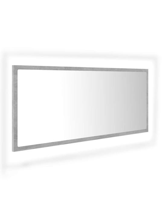 LED vannitoa peeglikapp, betoonhall, 100x8,5x37 cm, akrüül