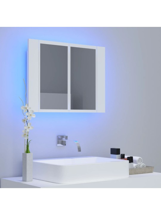 LED-peeglikapp valge 60x12x45 cm, akrüül