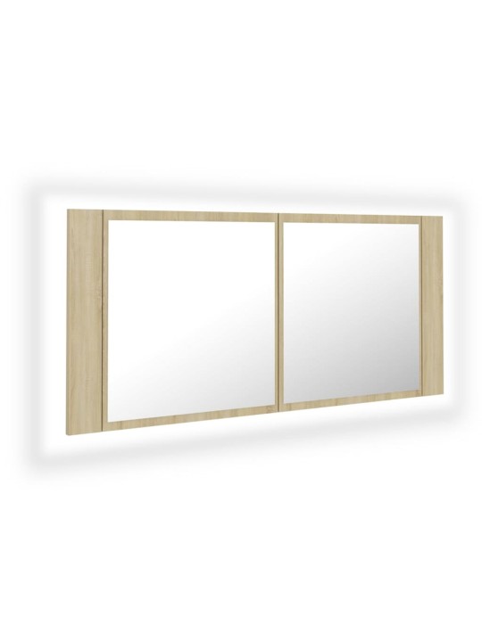 LED-peeglikapp sonoma tamm 100 x 12 x 45 cm, akrüül