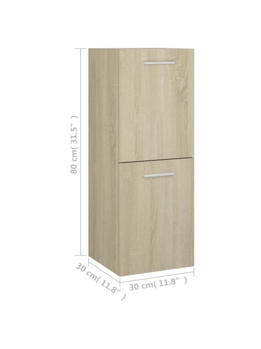 Vannitoakapp sonoma tamm 30 x 30 x 80 cm puitlaastplaat