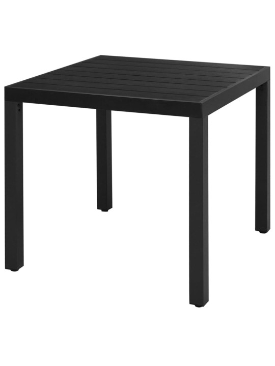 5-osaline aiamööblikomplekt, pvc-rotang, must