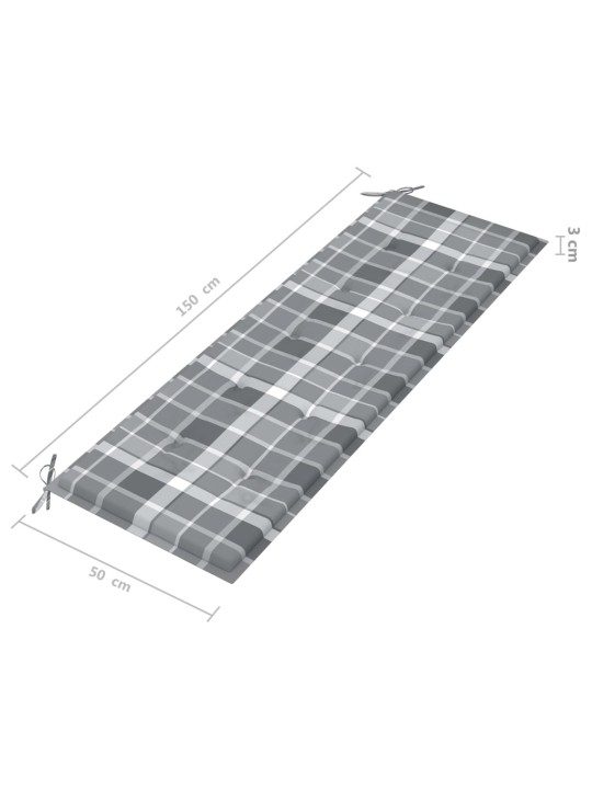 3-kohaline aiapink padjaga 150 cm, eukalüptipuit