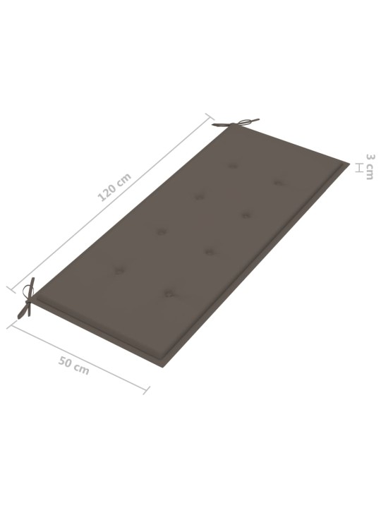 2-kohaline aiapink istmepadjaga, 120 cm, hall, eukalüptipuit