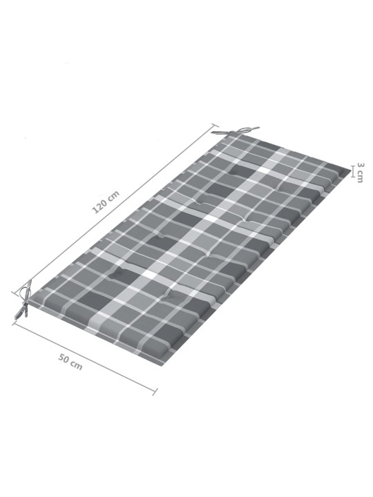 2-kohaline aiapink istmepadjaga, 120 cm, hall, eukalüptipuit