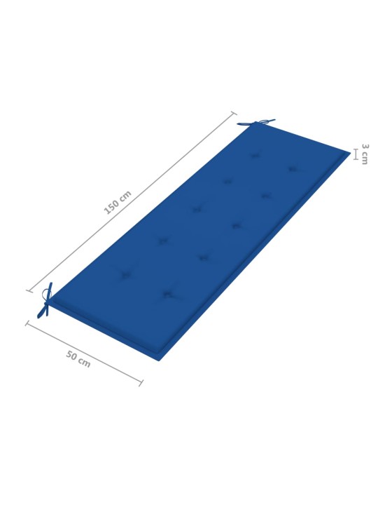 3-kohaline aiapink padjaga 150 cm, hall, eukalüptipuit