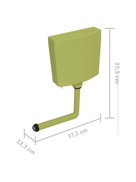 Wc loputuskast alumise vee sisselaskega 3/6 l oliiv