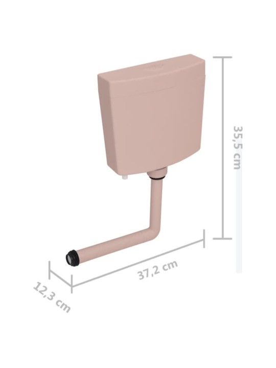 Wc loputuskast alumise vee sisselaskega 3/6 l roosa