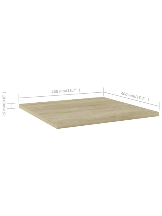 Riiuliplaadid 4 tk, sonoma tamm, 40x40x1,5 cm, puitlaastplaat