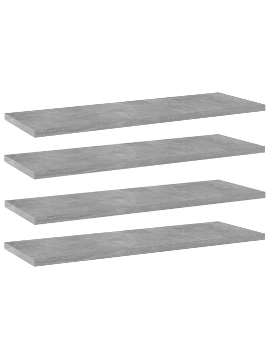 Riiuliplaadid 4 tk, betoonhall, 60x20x1,5 cm, puitlaastplaat