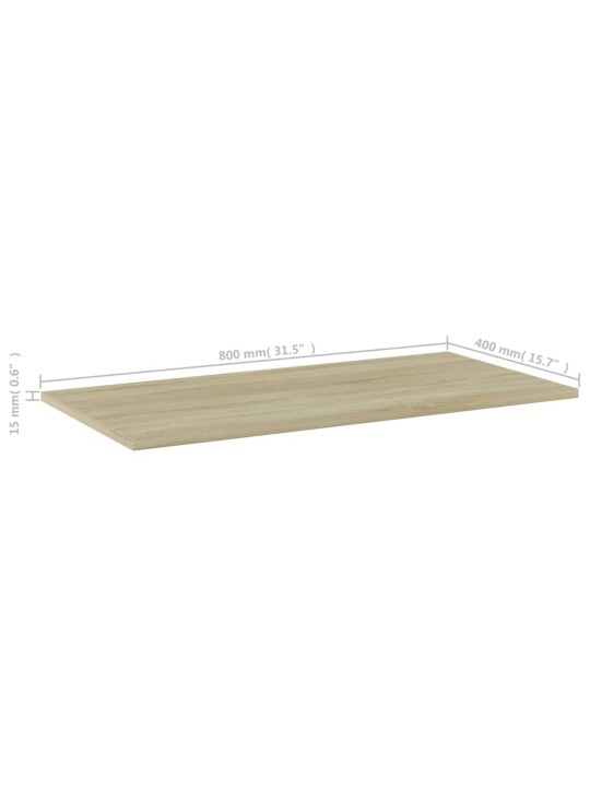 Riiuliplaadid 4 tk, sonoma tamm, 80x40x1,5 cm, puitlaastplaat