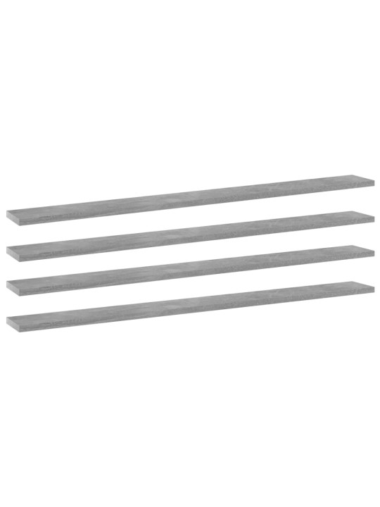 Riiuliplaadid 4 tk, betoonhall, 100x10x1,5 cm, puitlaastplaat