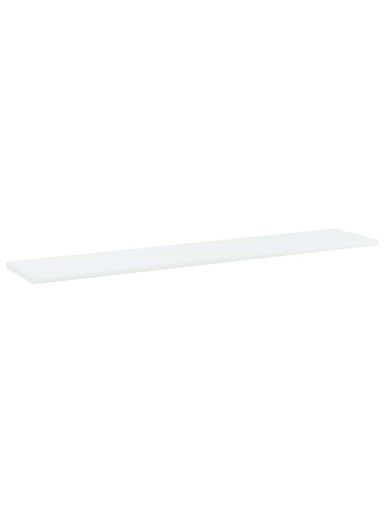 Riiuliplaadid 4 tk, valge, 100x20x1,5 cm, puitlaastplaat