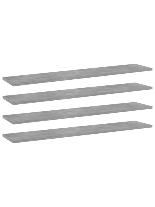 Riiuliplaadid 4 tk, betoonhall, 100x20x1,5 cm, puitlaastplaat