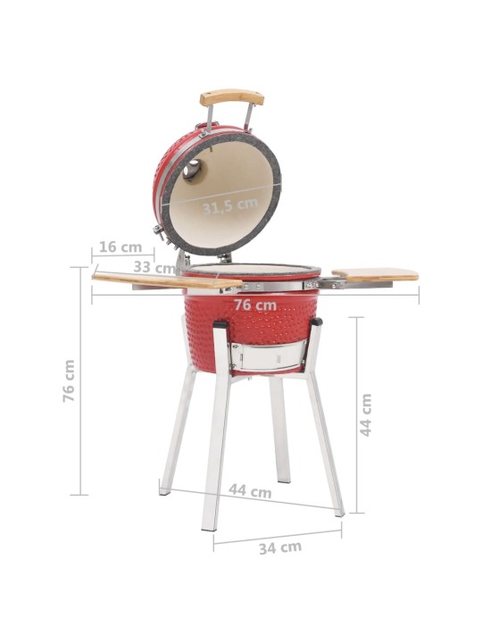 Kamado grill-suitsuahi, keraamiline, 76 cm