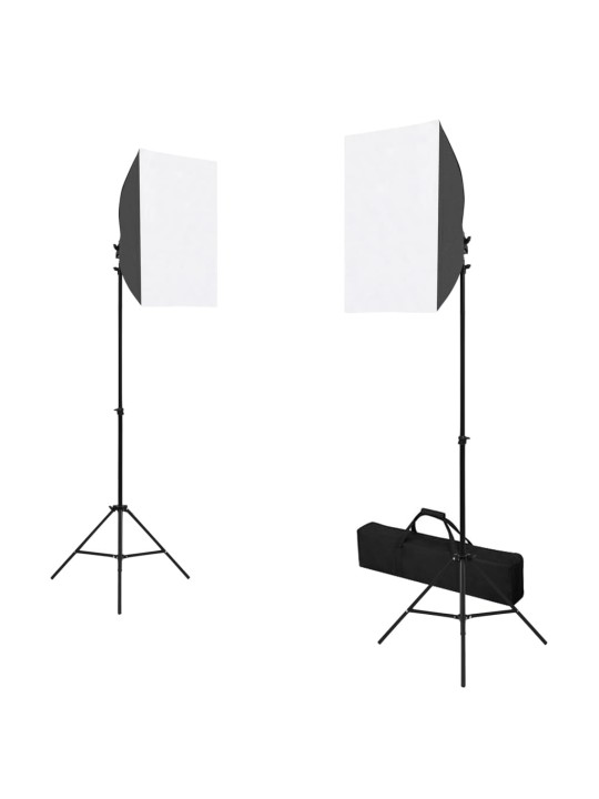 FOTOSTUUDIOKOMPLEKT VALGUSTUSE, TAUSTAPILDI JA REFLEKTORIGA
