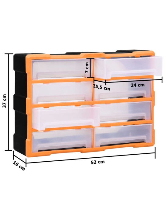 Mitme sahtliga organiseerija 8 suure sahtliga 52x16x37 cm