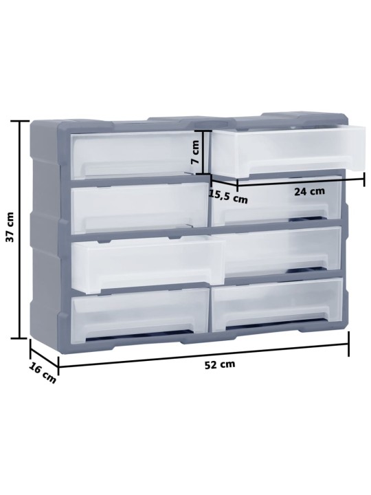 Mitme sahtliga organiseerija 8 suure sahtliga 52x16x37 cm