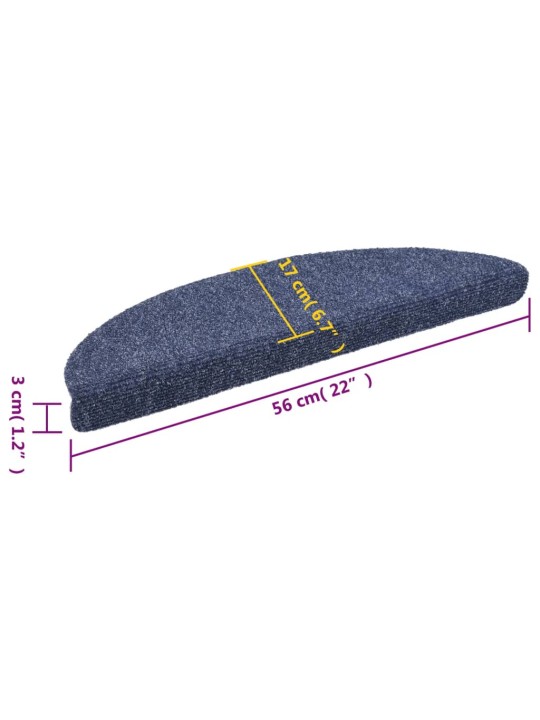 Isekleepuv trepivaip, 5 tk, sinine, 56 x 17 x 3 cm, aastehnika