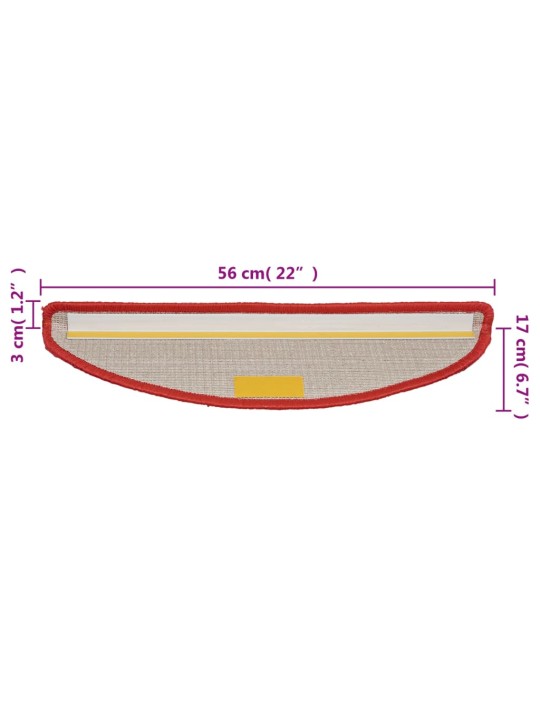 Trepimatid 10 tk, 56 x 17 x 3 cm, punane