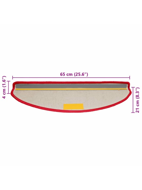 Trepimatid 10 tk, 65 x 21 x 4 cm, punane