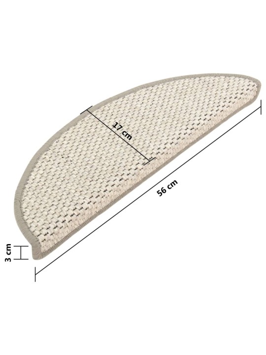 Isekleepuv trepivaip, 15 tk, 56x17x3 cm, beež