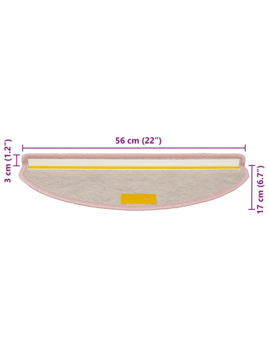 Isekleepuv trepivaip, 15 tk, 56x17x3 cm, punane