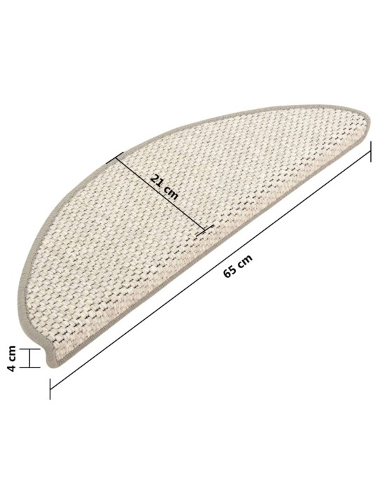 Isekleepuv trepivaip, 15 tk, 65x21x4 cm, beež