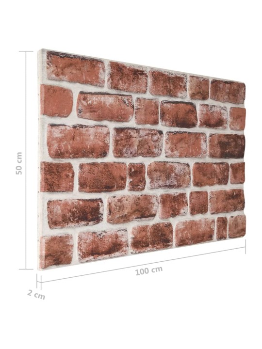 3d-seinapaneelid tumepruuni tellisedisainiga 10 tk, eps