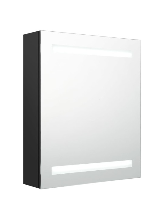 LED vannitoa peegelkapp, must, 50 x 14 x 60 cm