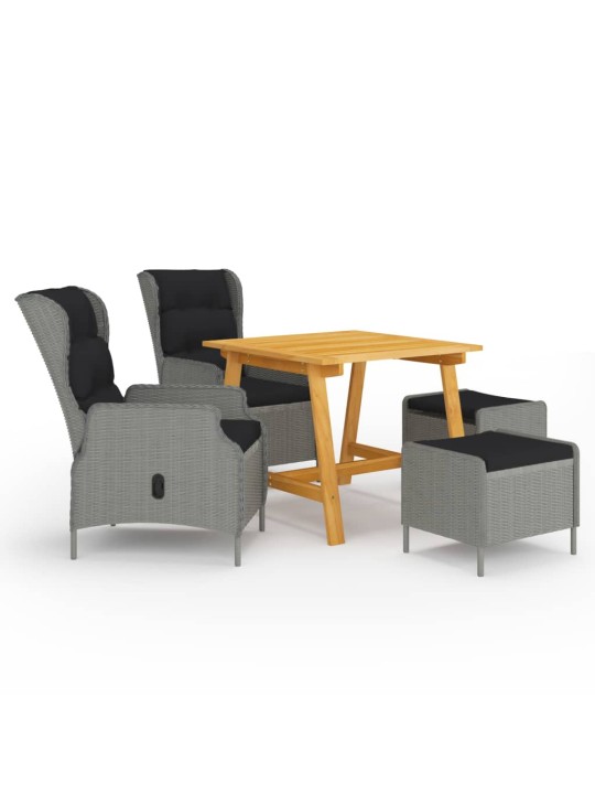 5-osaline aiamööblikomplekt, helehall