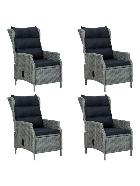 5-osaline aiamööbli söögikomplekt, helehall