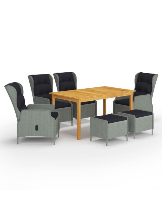 7-osaline aiamööblikomplekt, helehall
