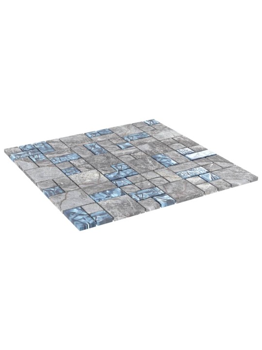 Mosaiikplaadid 22 tk hall sinine 30 x 30 cm klaas