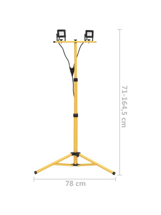 Statiiviga LED prožektor, 2 x 10 w, külm valge