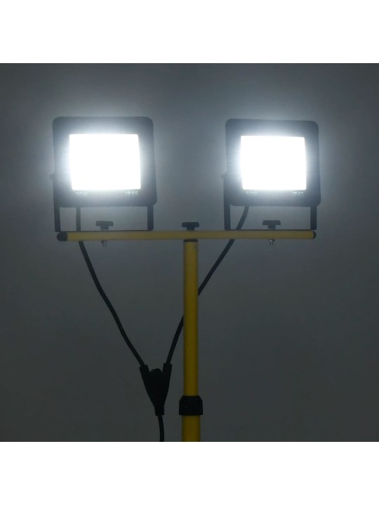 STATIIVIGA LED PROŽEKTOR, 2 X 50 W, KÜLM VALGE