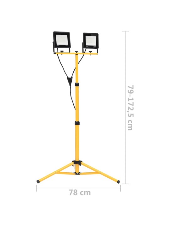STATIIVIGA LED PROŽEKTOR, 2 X 50 W, KÜLM VALGE