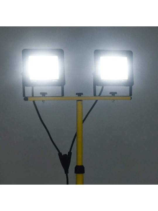 STATIIVIGA LED PROŽEKTOR, 2 X 100 W, KÜLM VALGE