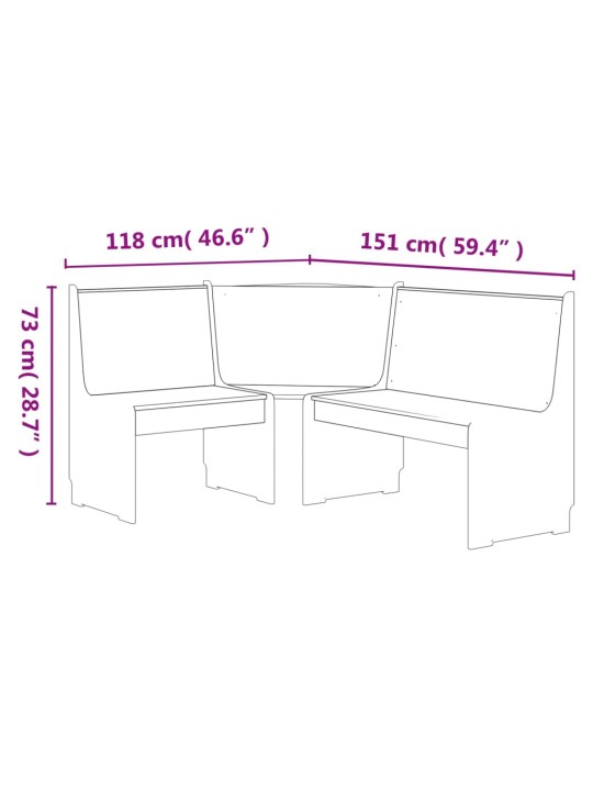 Nurgapink, 151 cm "reine", männipuit, meepruun