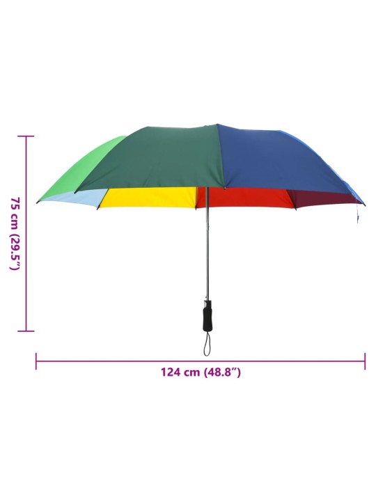 Automaatselt kokkupandav vihmavari, mitmevärviline, 124 cm