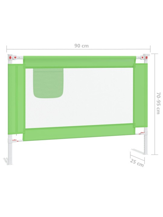 Voodipiire väikelapse voodile, roheline, 90 x 25 cm, kangas